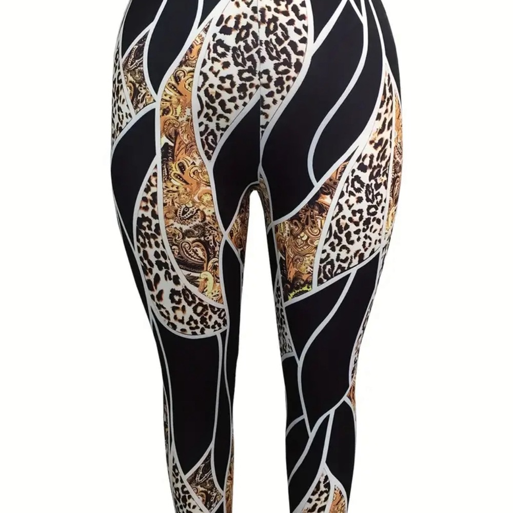 Plus Size Letter Print Two-piece set - Picture 4 of 4